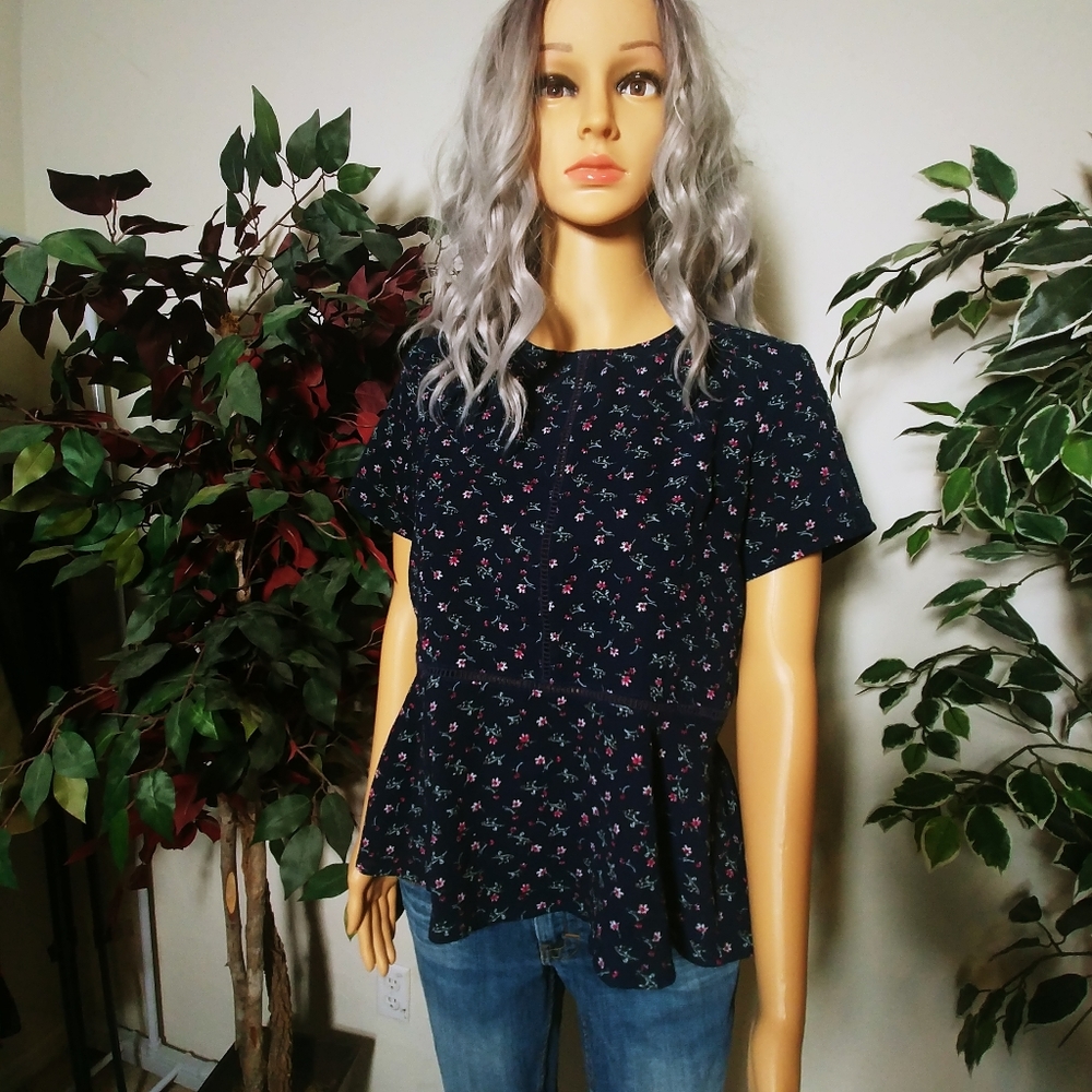 Miss Love Floral Peplum Top